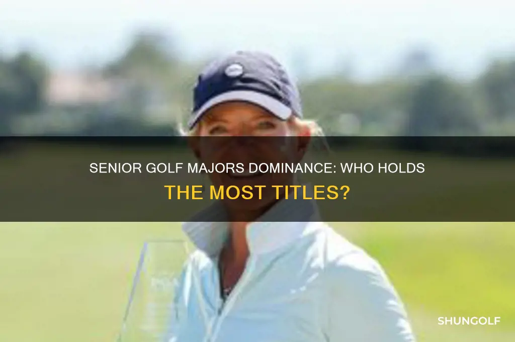 who has won the most senior golf majors