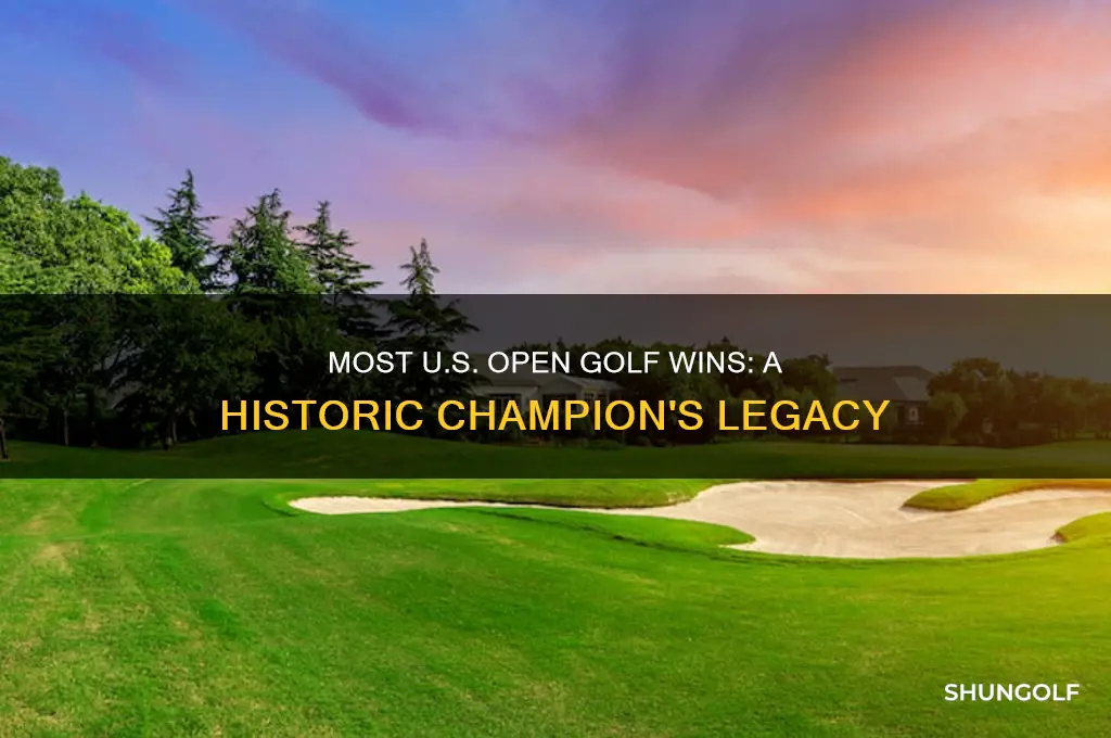 who has won the most us opens golf