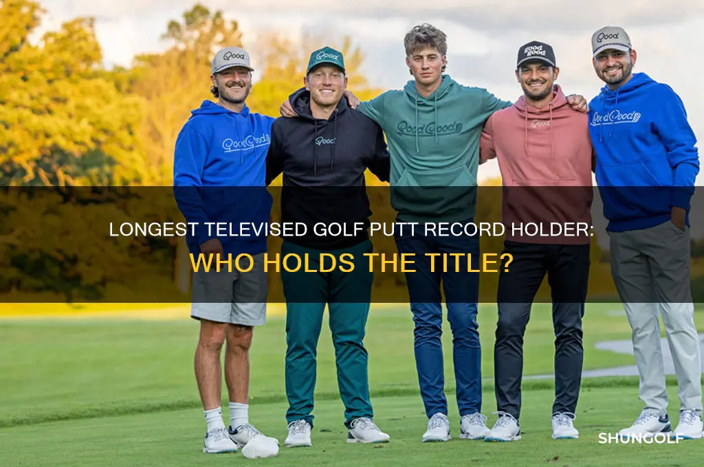 who holds the record for the longest televised golf putt