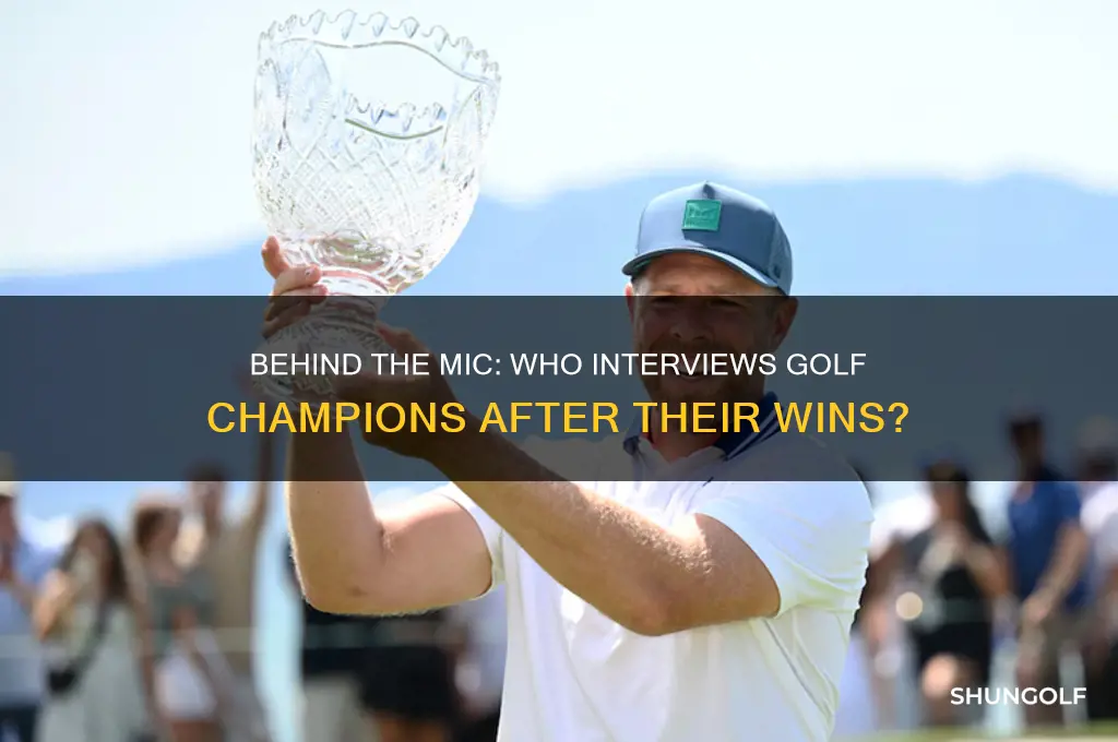 who interviews golf winners