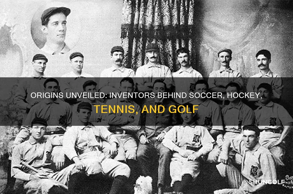 who invented soccer hockey tennis and golf