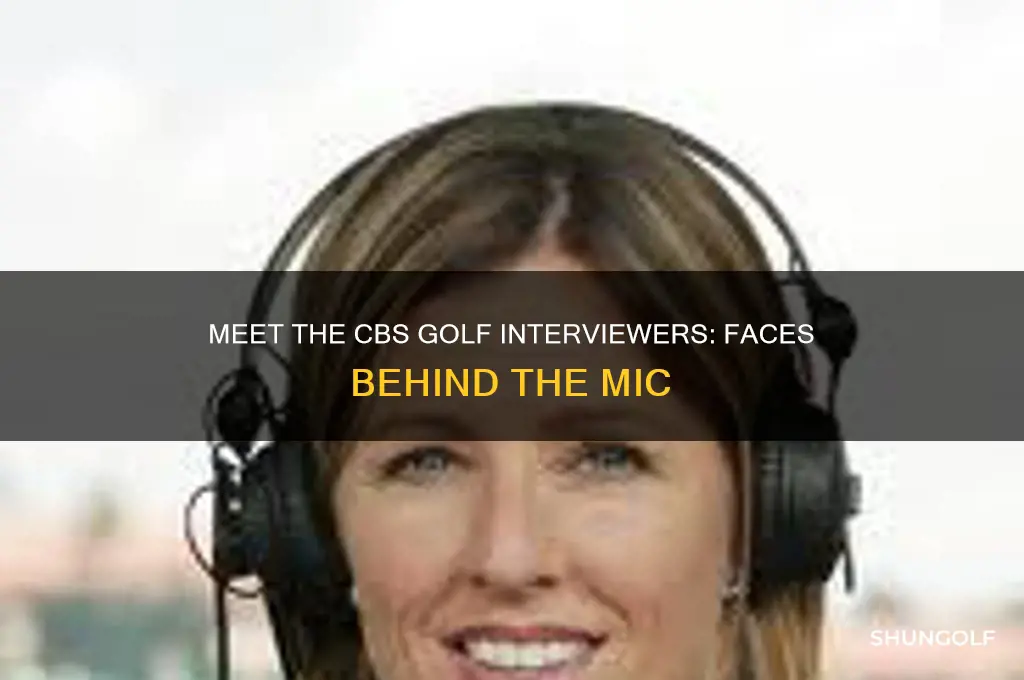 who is doing the interviews on cbs golf