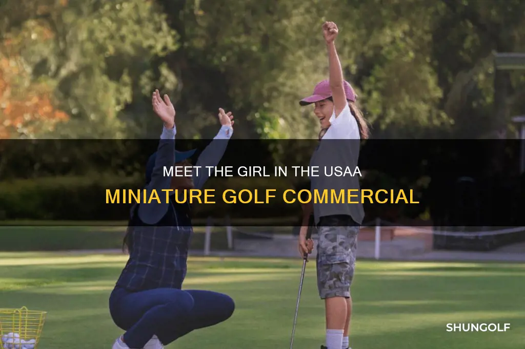 who is girl on usaa miniature golf commercial