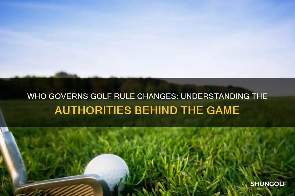 who is in charge of changing the rules of golf