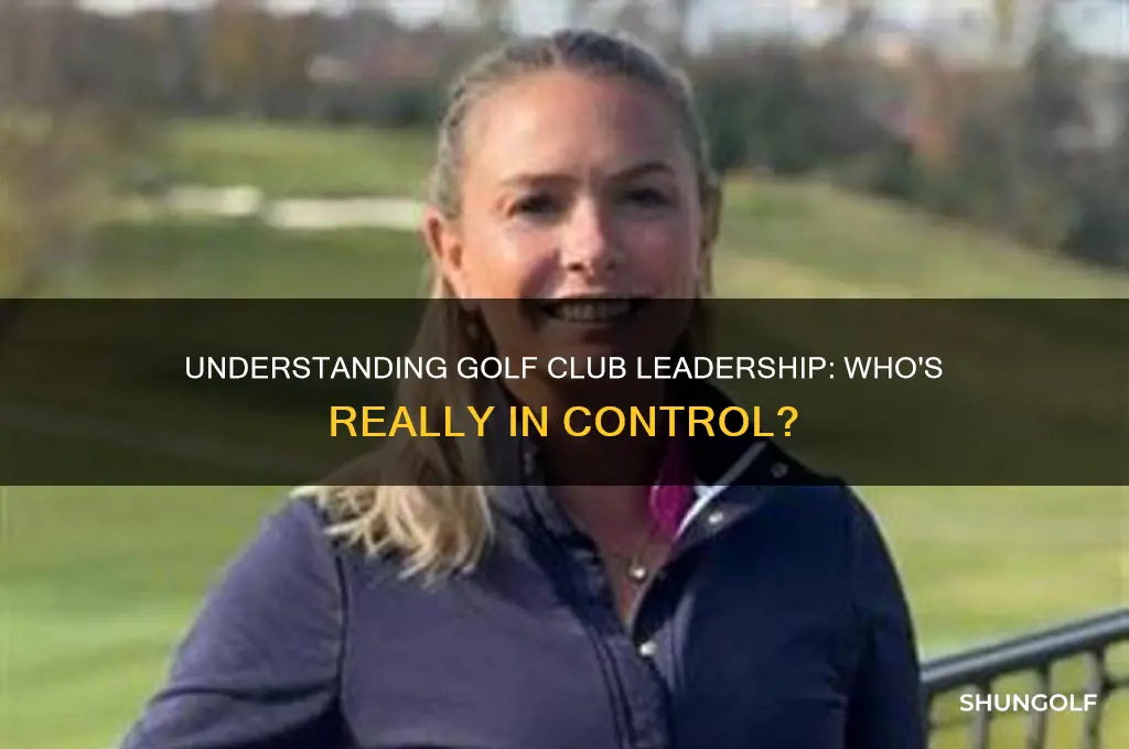 who is in charge of your clubs in golf