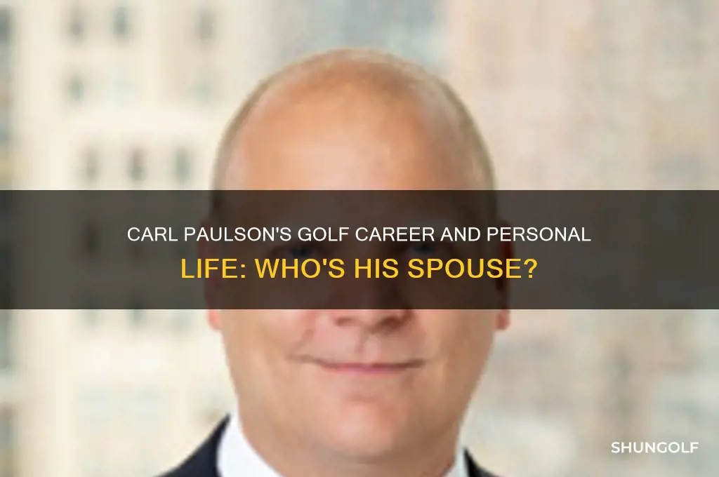 who is married th carl paulson the golfer