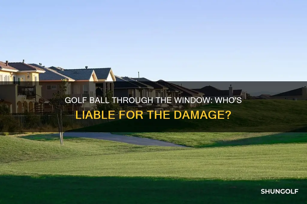 who is responsible if a golfer breaks a window