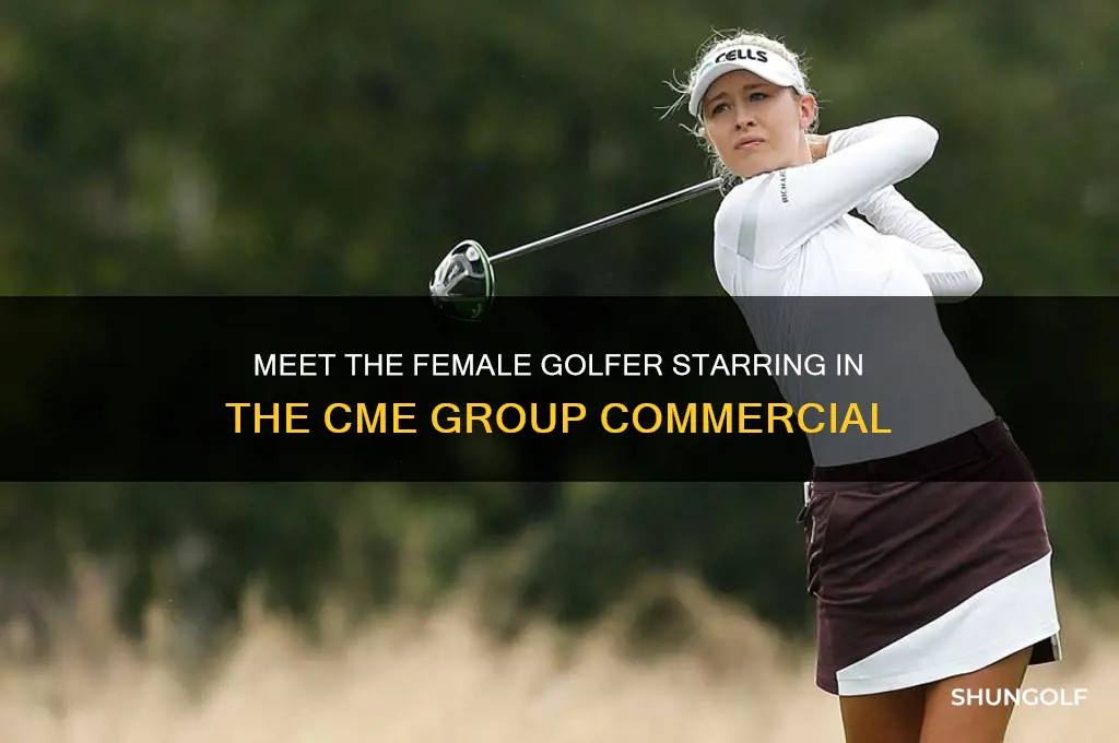 who is the female golfer on the cme group commercial