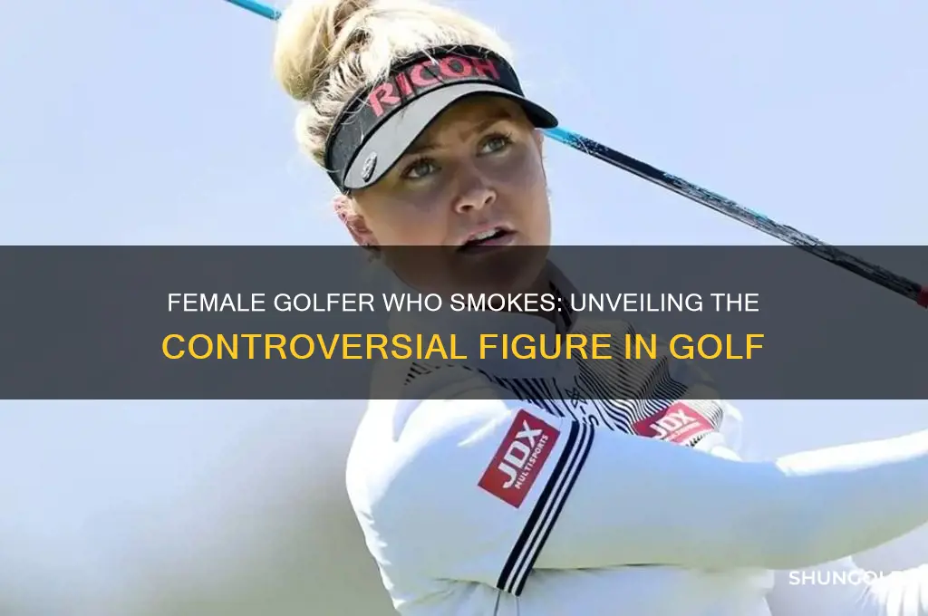 who is the female golfer that smokes