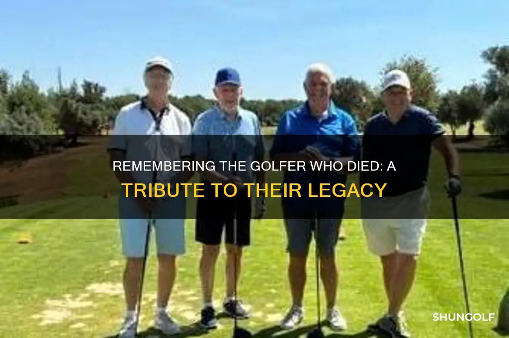 who is the golfer that died