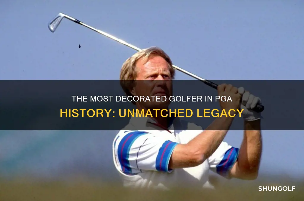 who is the most decorated golfer in the pga