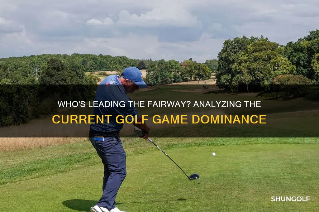 who is winning the golf game