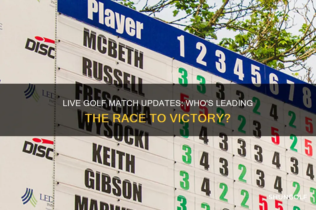 who is winning the golf match