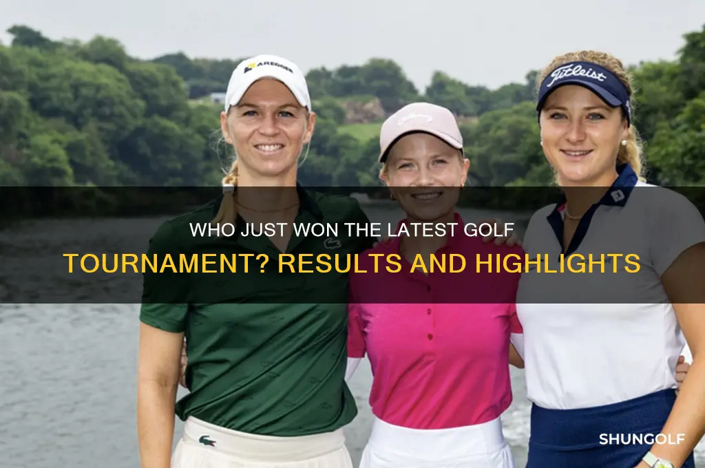 who just won golf
