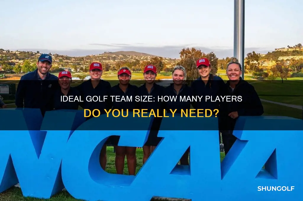 who many has to be at the golf team