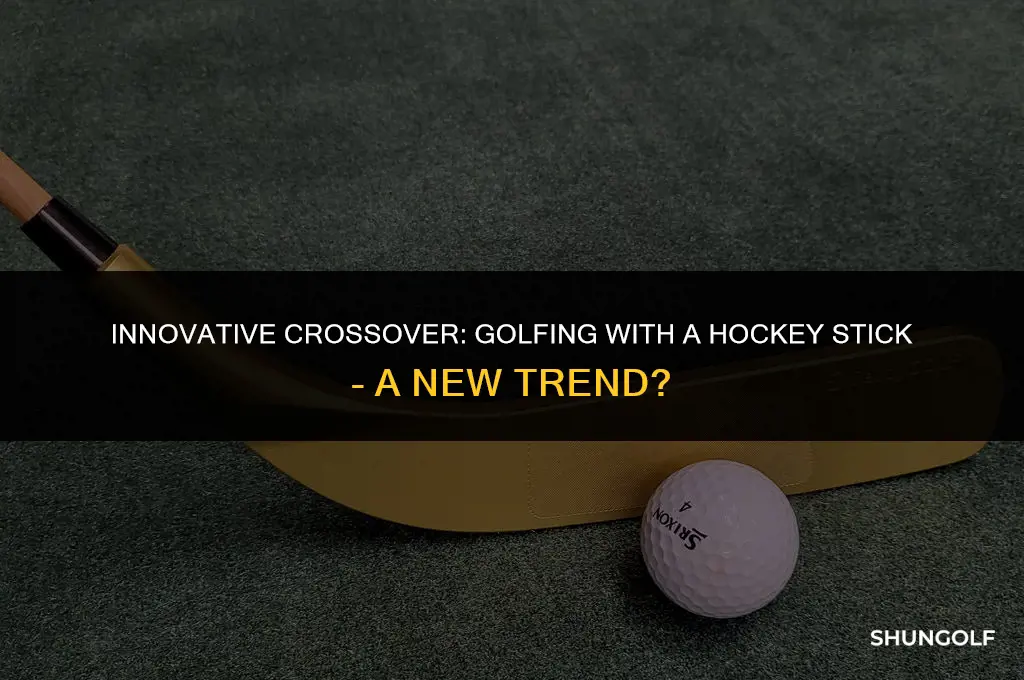 who played golf with hockey stick