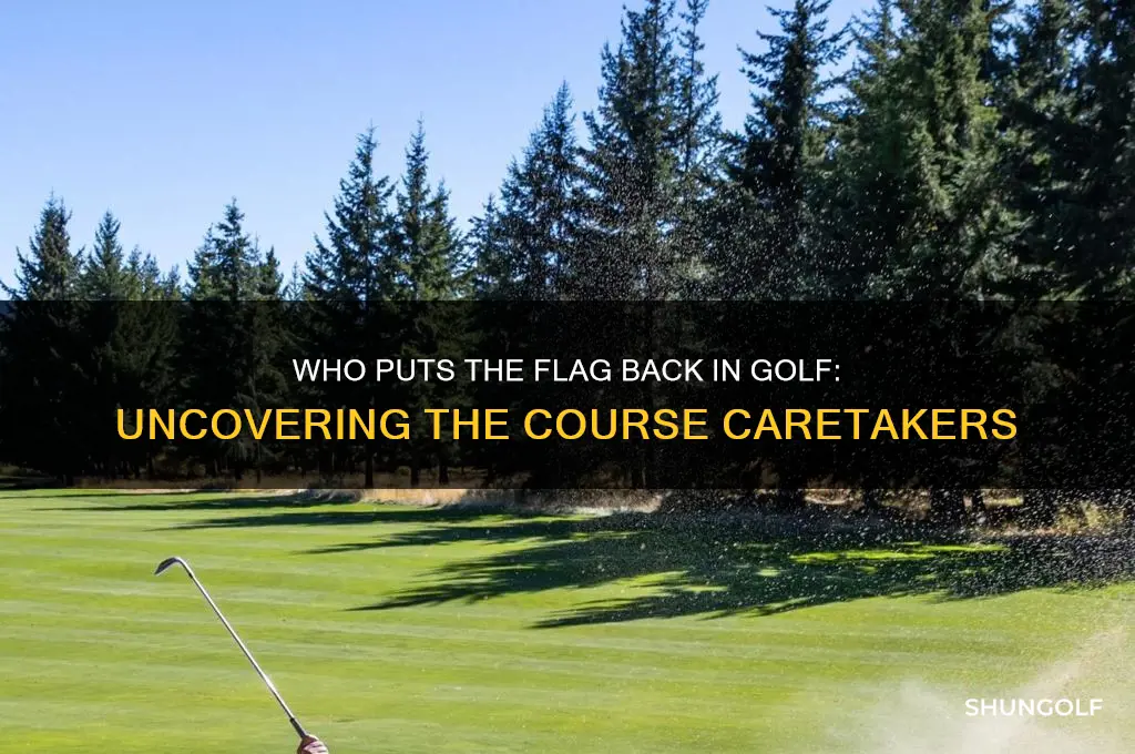 who puts the flag back in golf