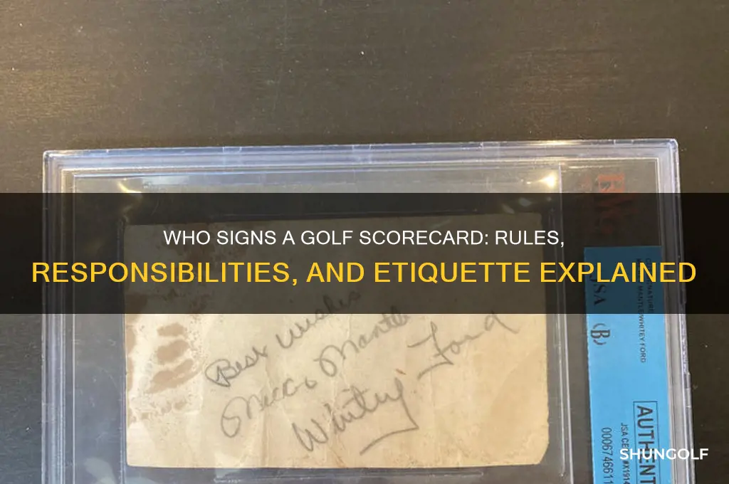 who signs a golf scorecard