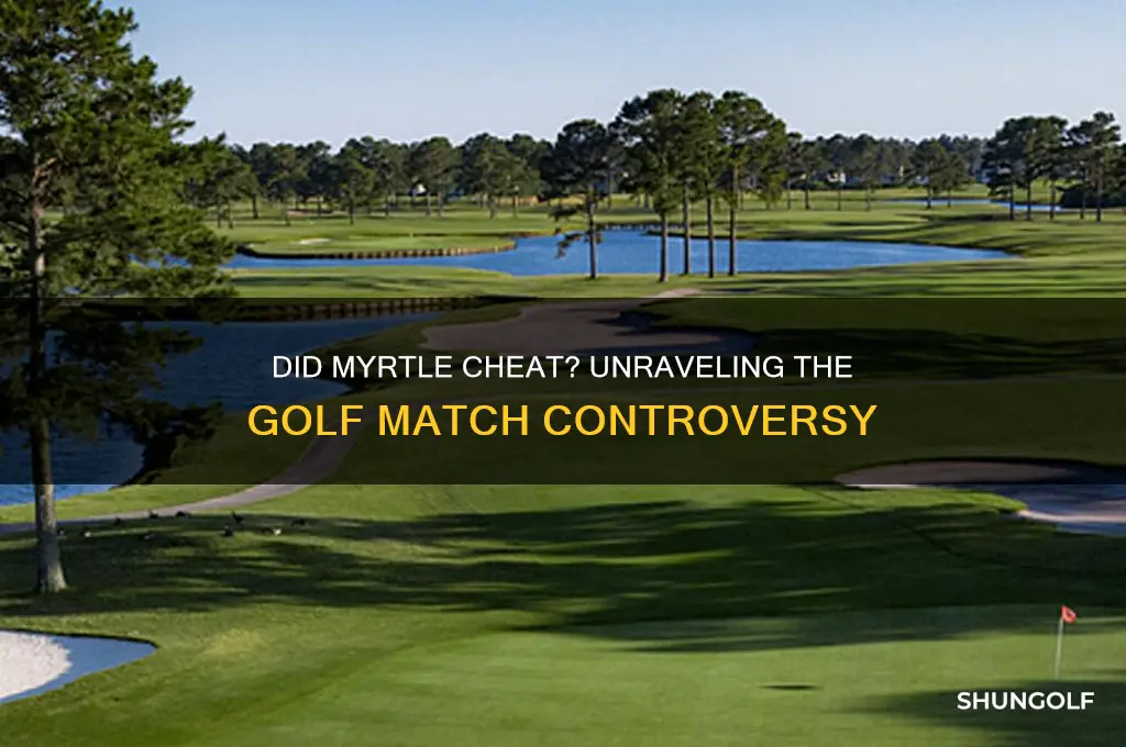 who thinks that myrtle cheated in her golf match