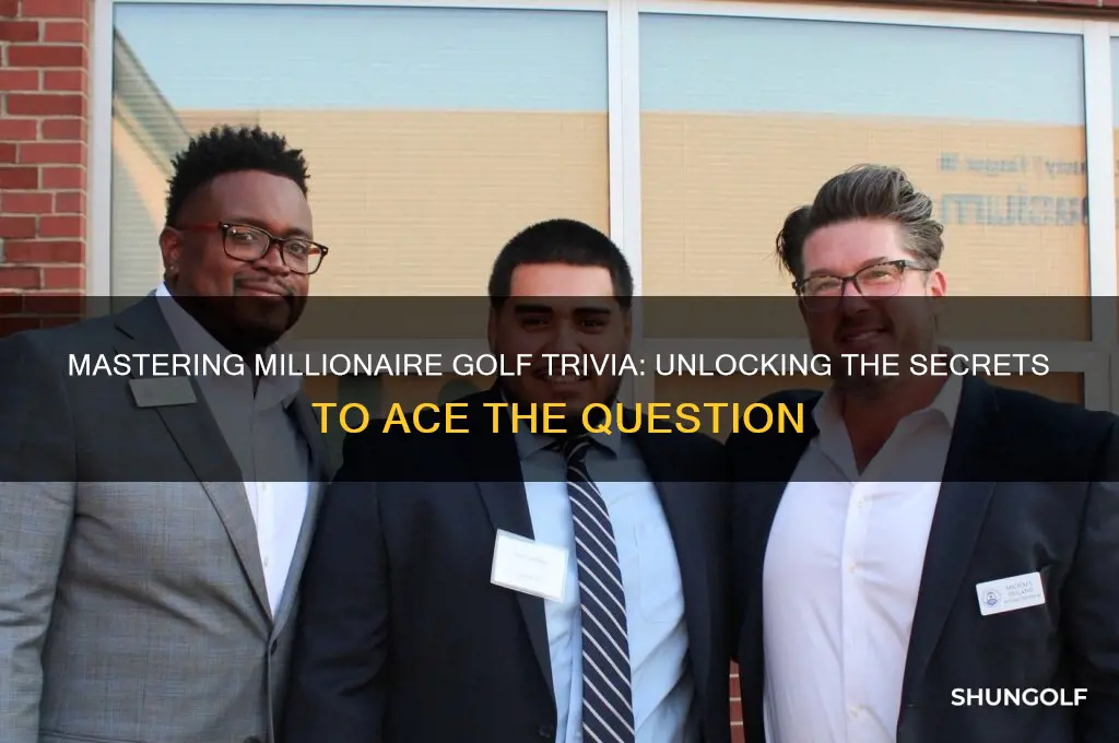 who wants to be a millionaire golf question