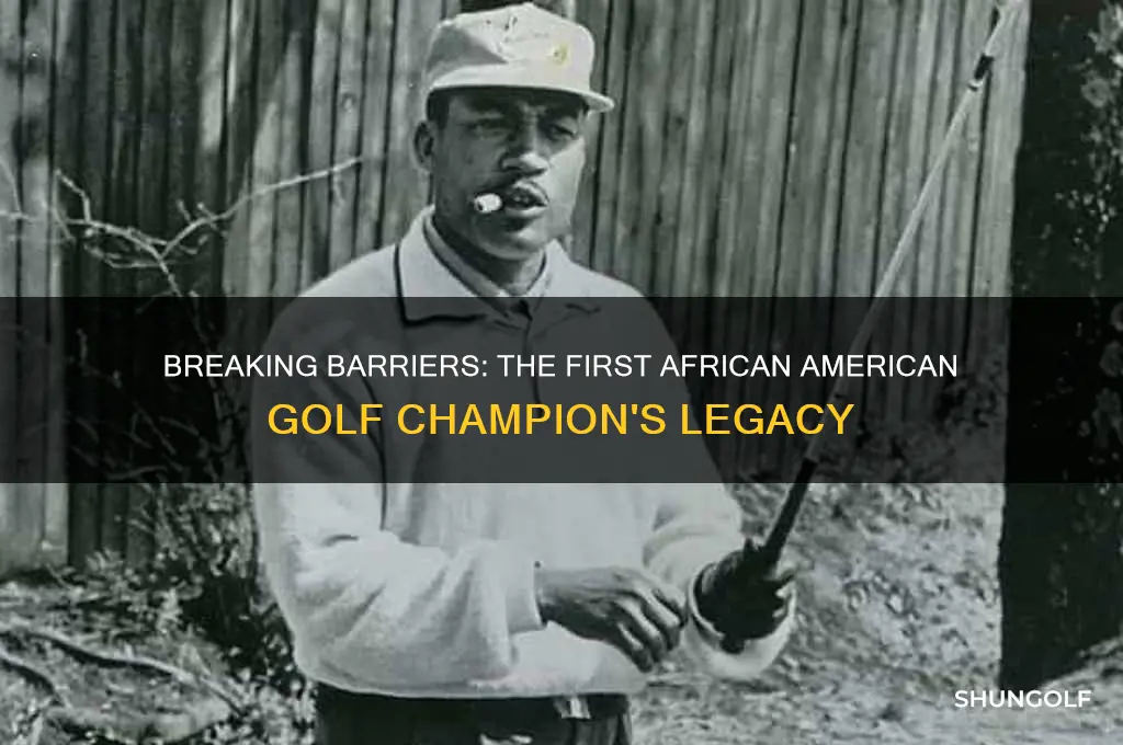 who was the first african american golf champion