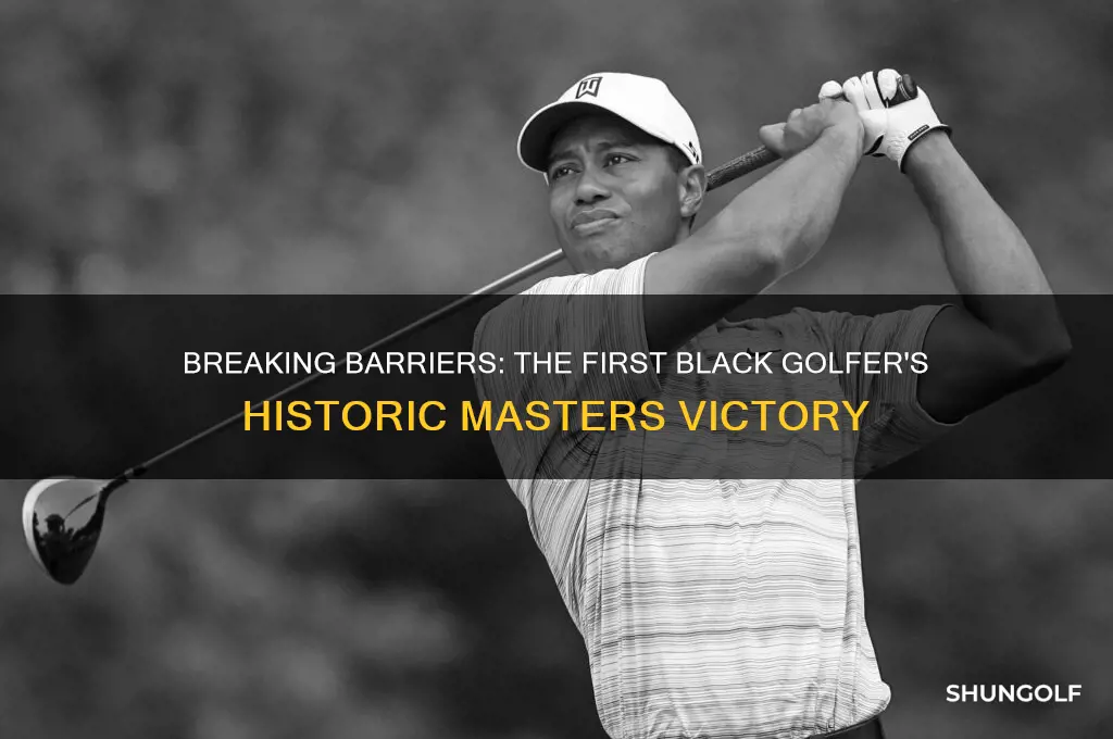 who was the first black golfer to win the masters