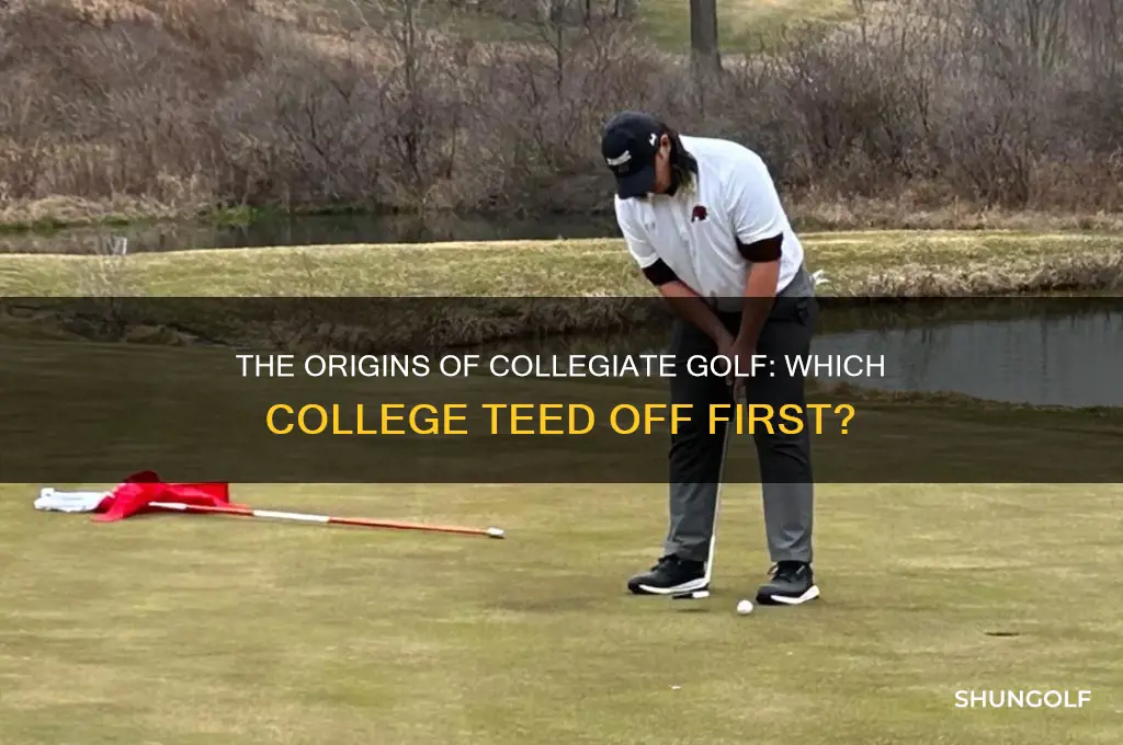 who was the first college with golf