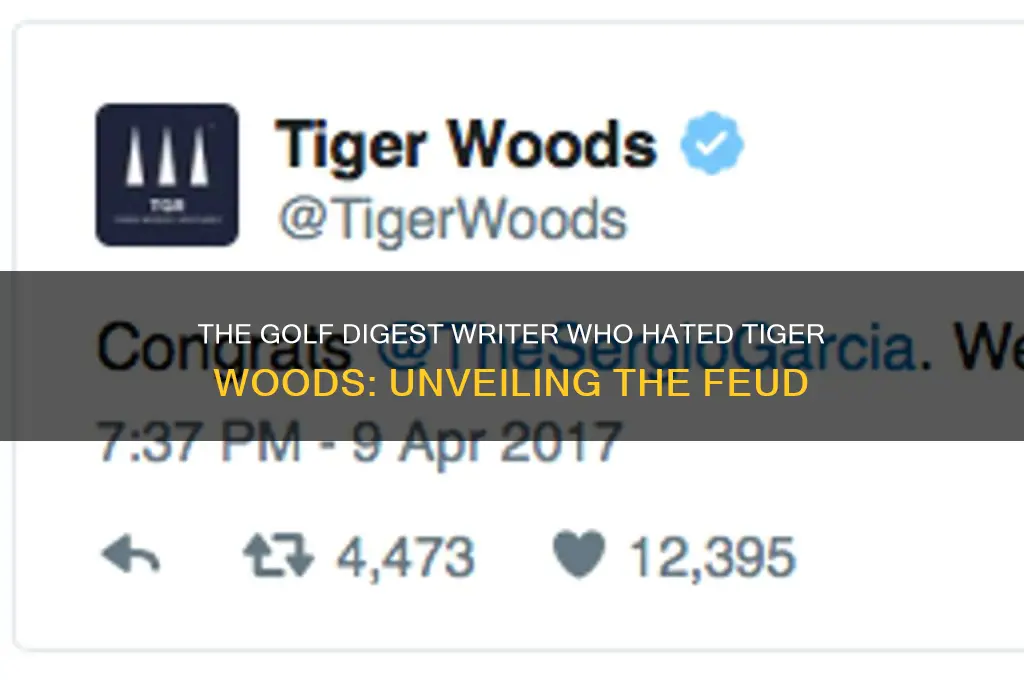 who was the golf digest writer who hated tiger