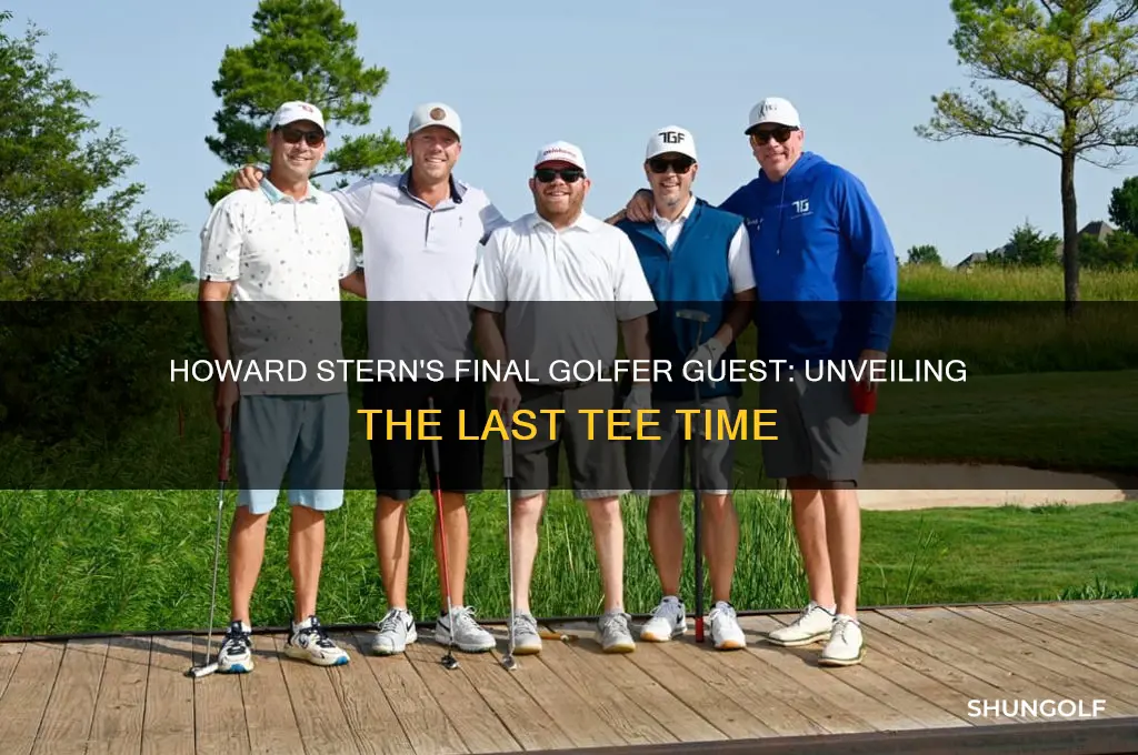who was the last golfer on howard stern