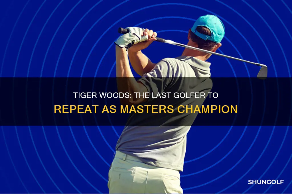 who was the last golfer to repeat as masters champions