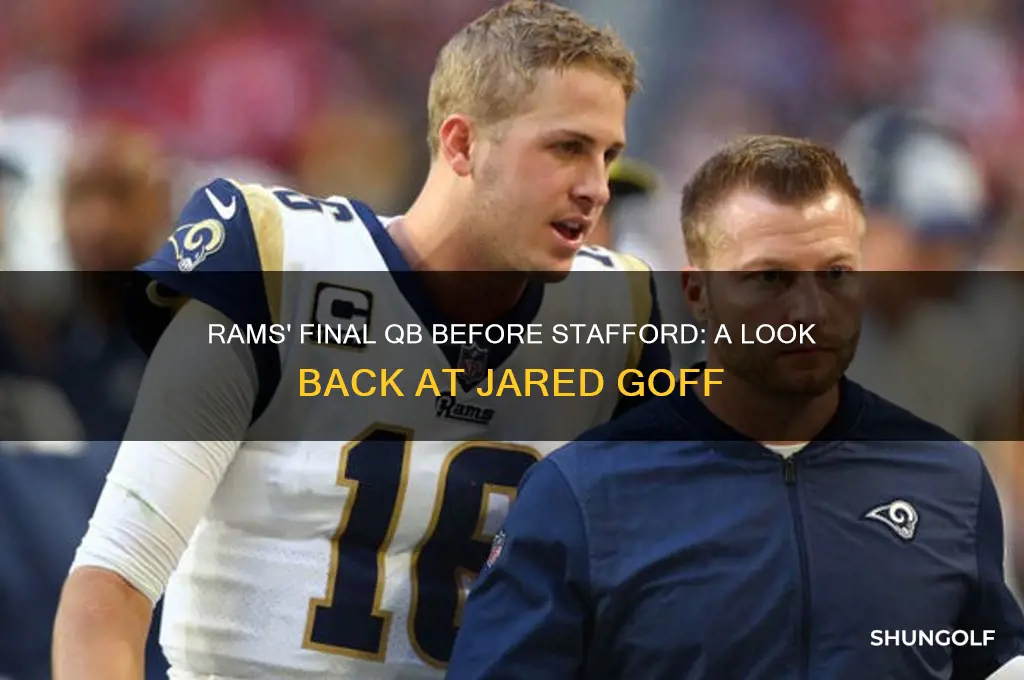 who was the rams last quarterback before golf