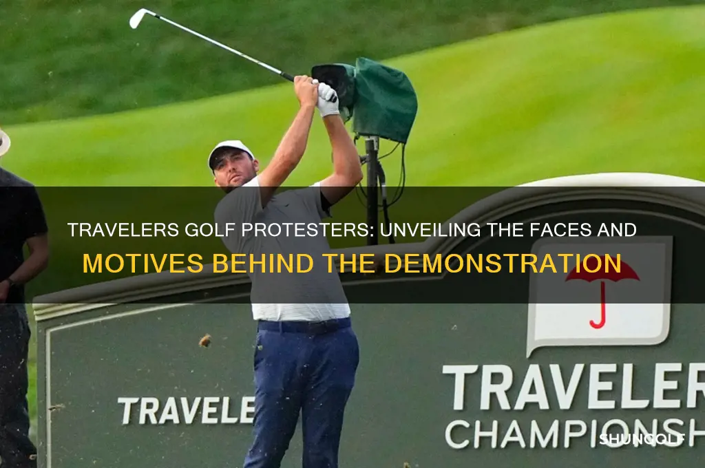 who were the protesters at the travelers golf