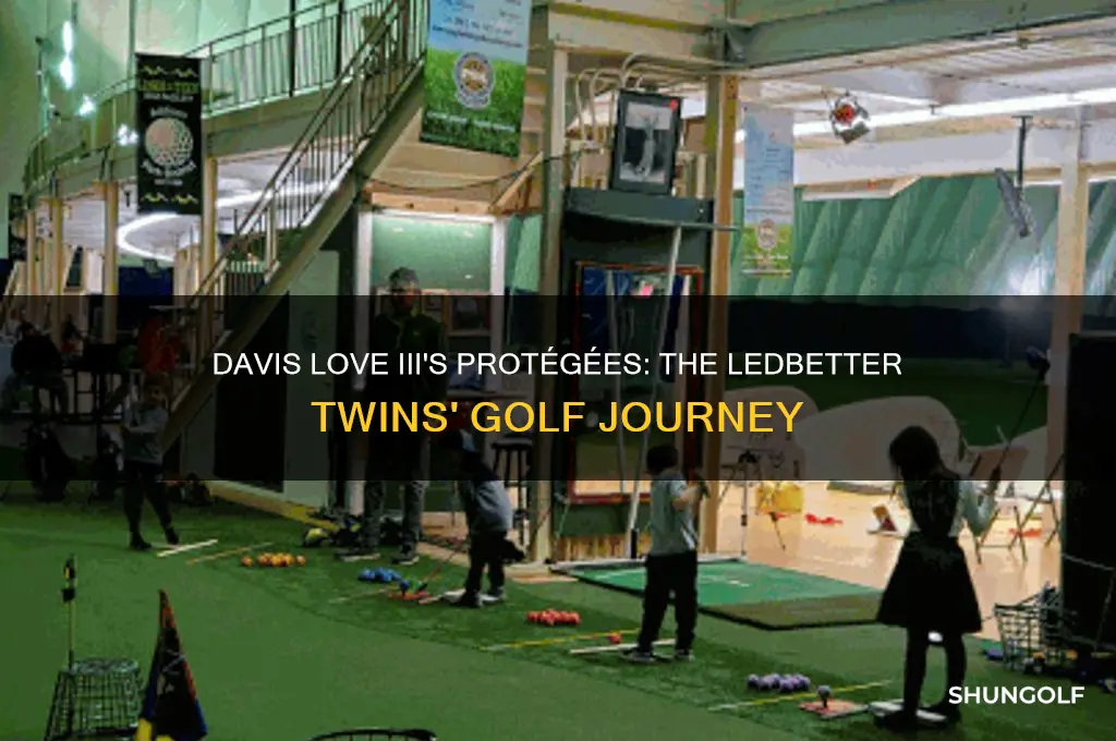 who were the twin girls that davis ledbetter taught golf