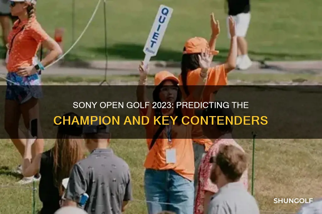who will win the sony open golf