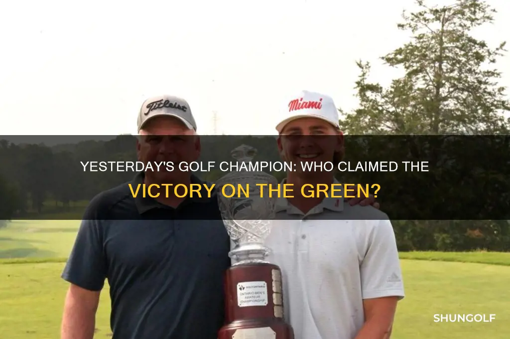 who win the golf yesterday