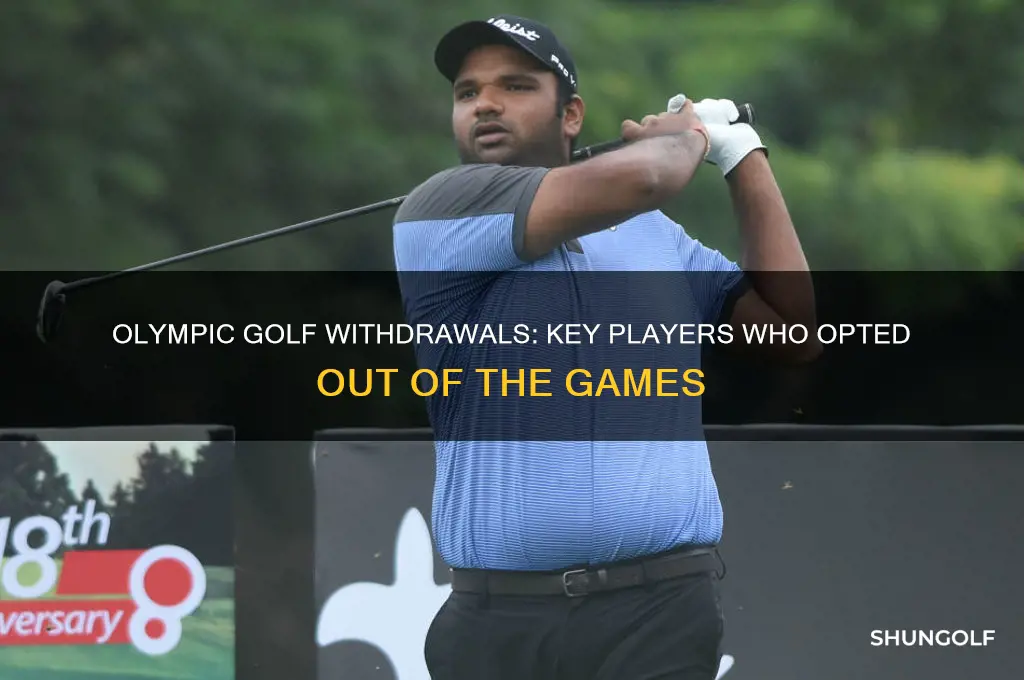 who withdrew from olympic golf
