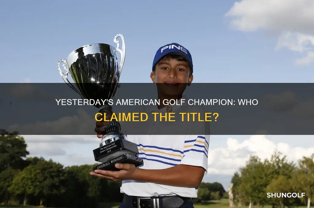 who won american golf yesterday