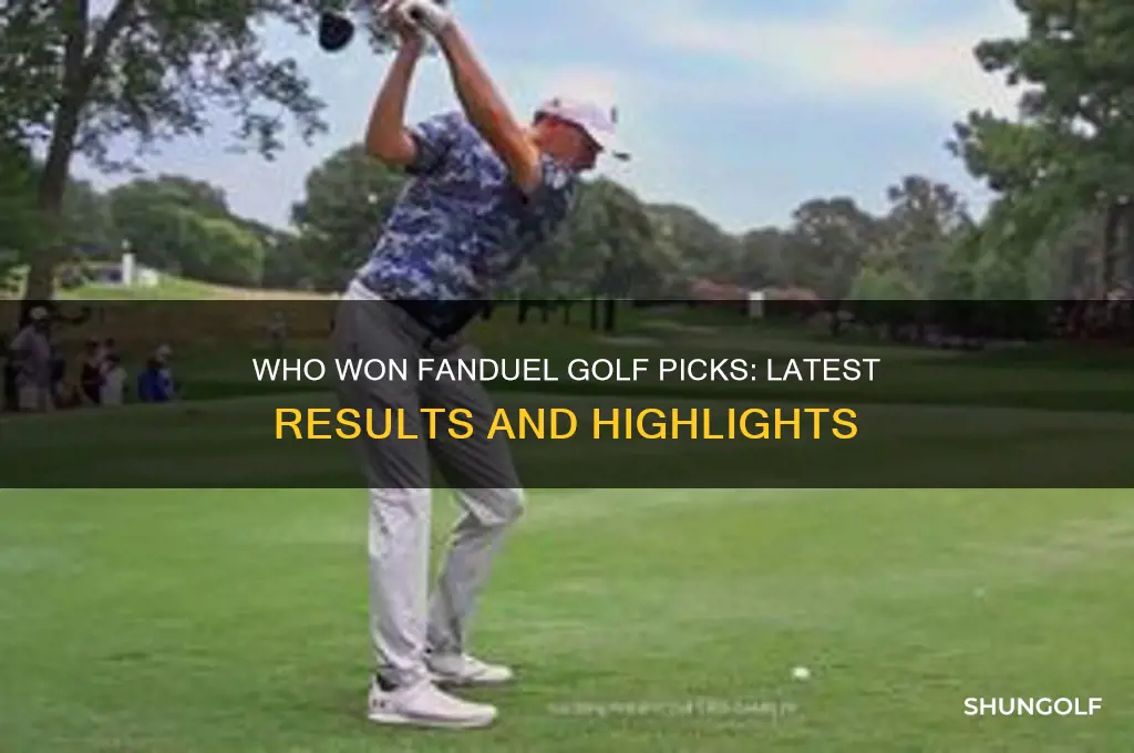 who won fanduel golf picks