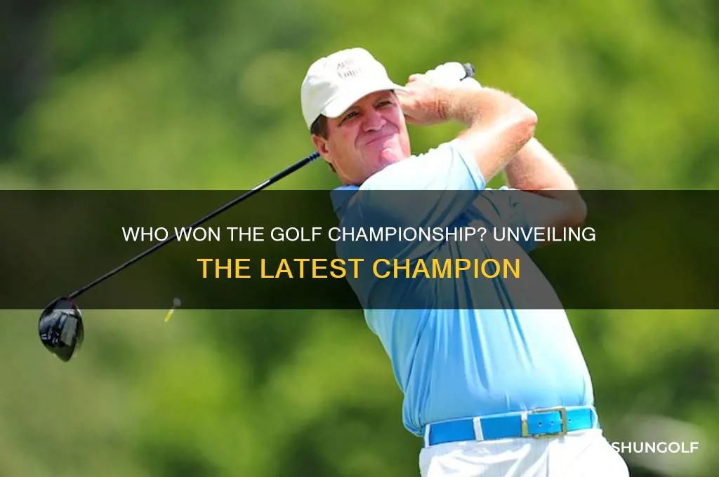 who won golf championship