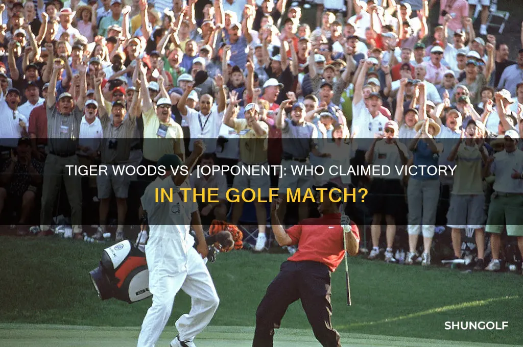 who won golf match tiger woods vs