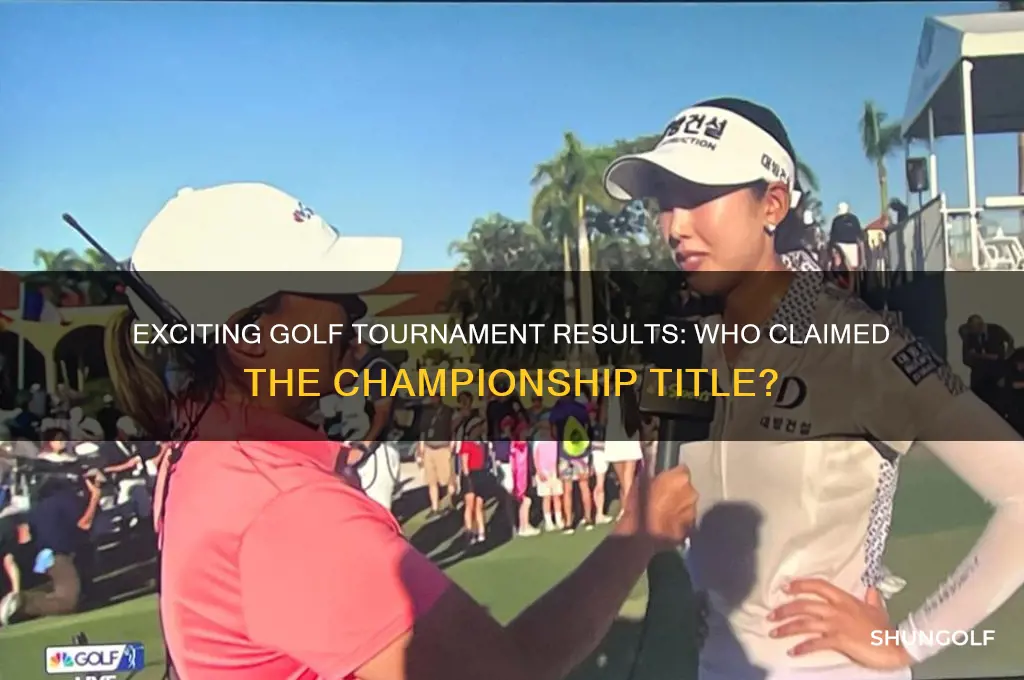 who won golf tourname t