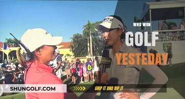 Yesterday's Golf Champion: Unveiling the Winner of the Latest Tournament