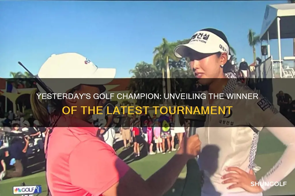 who won golf yesteday