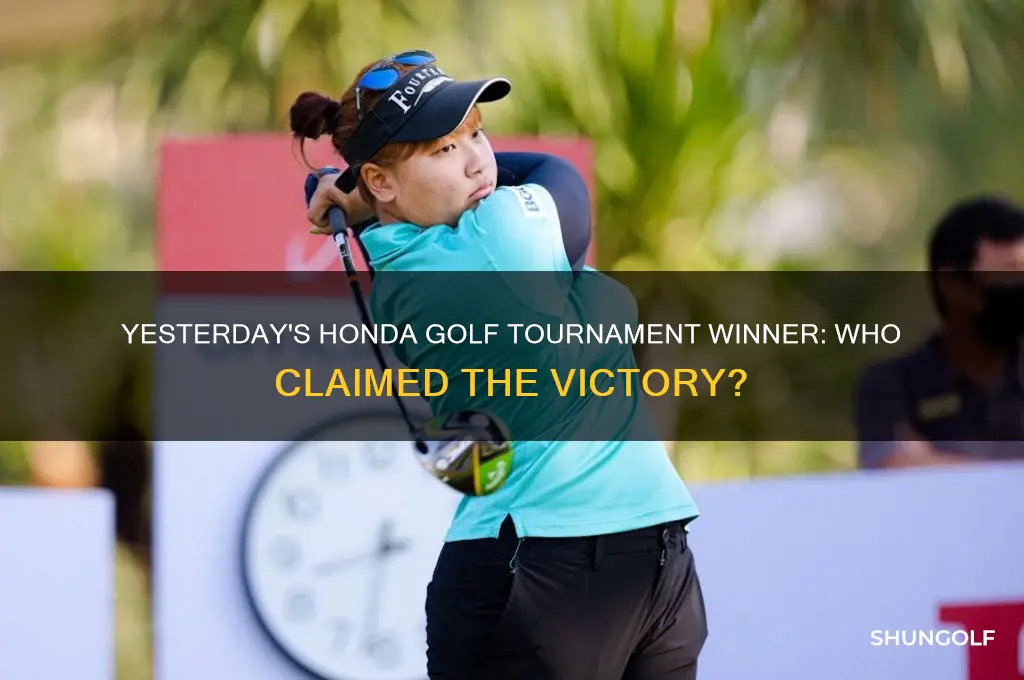 who won honda golf yesterday