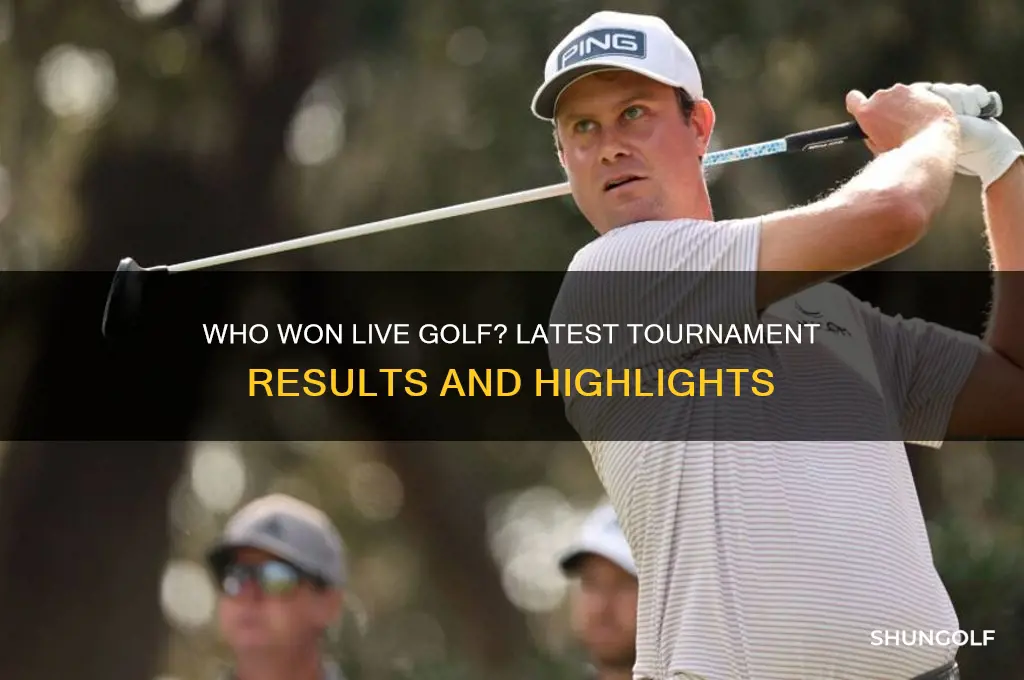 who won live golf