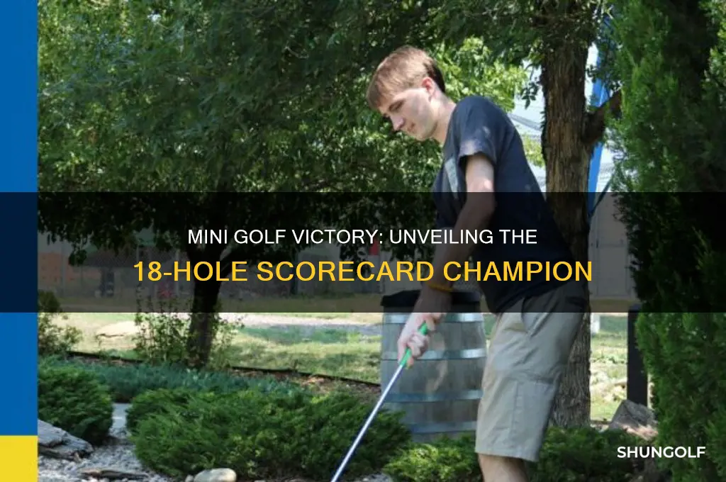 who won mini golf 18 hole score card