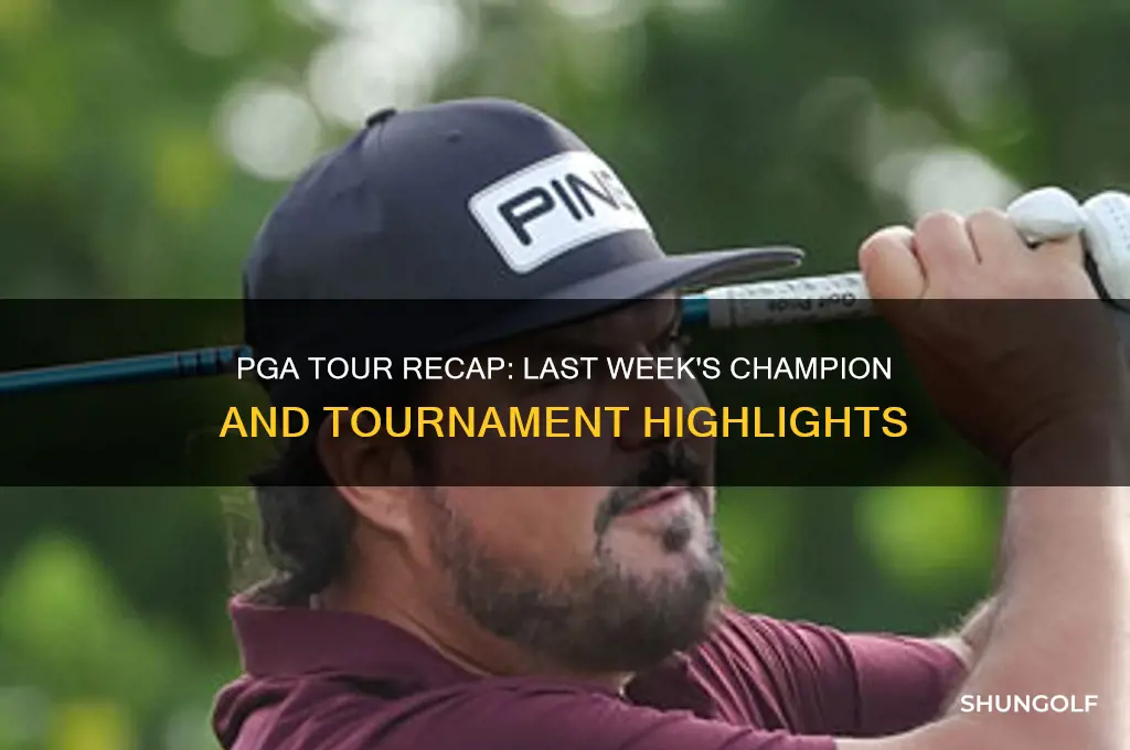 who won on pga tour last week