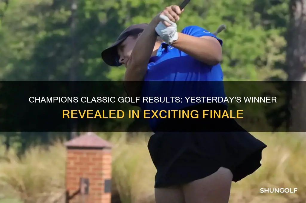 who won the champions classic golf yesterday