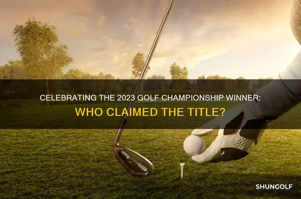 who won the championship golf