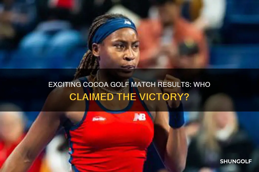 who won the cocoa golf match